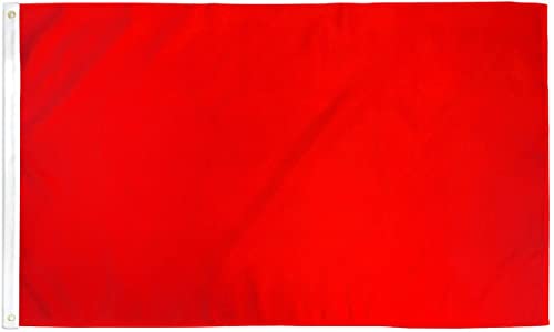Red Flag Solid Color Banner Advertising Pennant Party Decoration Safety (2X3Ft Red) #TOP7