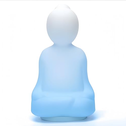 Breathing Yoga 4-7-8 Guided Visual Meditation Tool for Mindfulness, Buddha Statue Rechargeable Breathing Light with 3 Color Mode, Calm Your Mind for Stress & Anxiety Relief, Mindfulness Gifts