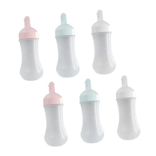 NAMOARLY 6pcs Squeeze Bottle Mustard Dispensers Syrup Dispenser Mustard Bottle Ketchup Dispensers Squirt Bottles Clear Container with Lid Clear Ketchup Bottle Dressing Squirt Container