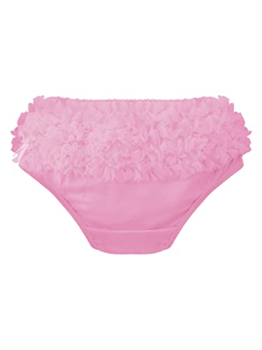 Nyeemya Bébé Fille Bloomer Culotte Eté Dentelle sous-Vêtement Naissance Shorts Coton Couvre-Couche Bas de Bain Cadeau Anniversaire Culotte Briefs Underwear Rose 0-3 Mois Cover