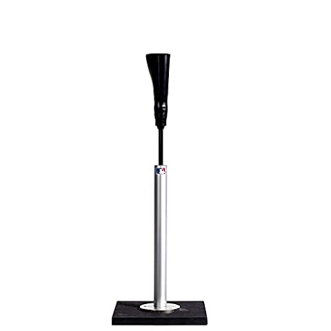 Franklin Sports Baseball + Softball Batting Tee - MLB Pro Porta Hitting Tee - Przenośna, ważona koszulka do gry w baseball + softball - regulowana koszulka srebrna