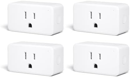 THIRDREALITY ZigBee Smart Plug 4 Pack with Real-time Energy Monitoring,15A Outlet, Zigbee Repeater,ETL Certified,ZigBee Hub Required,Work with Home Assistant,Compatible Echo Devices and SmartThings