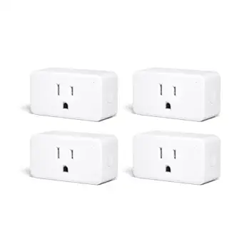 ThirdReality ZigBee Smart Plug 4 Pack with Energy Monitoring, 15A, Repeater, ETL Certified, Works with ZigBee Hubs and Alexa