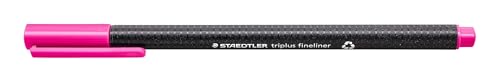 STAEDTLER 334 Triplus Fineliner Superfine Point Pens, 0.3 mm, Magenta, Box of 10