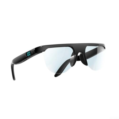 Smart Glasses with Camera 8MP Dual Stabilisation AI Voice Control Sports Sunglasses UV400 Open-Ear Audio IP66 Waterproof Black