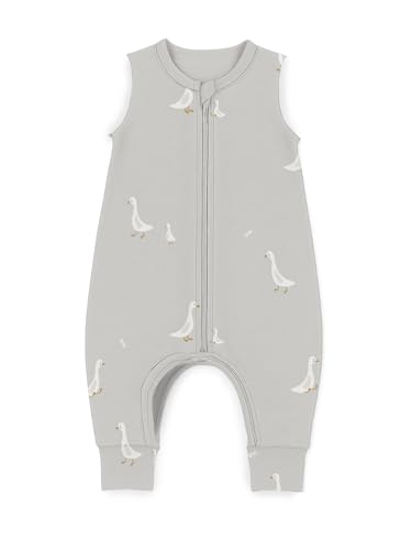 Image of GUNAMUNA Baby Footie Sleep Bag, Walkable Wearable Blanket, Easy Diaper Zipper, Convertible Foot Cuffs, Anti-Slip Grip, 1.0TOG
