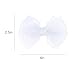 Mesh Hair Bows Clip White 4