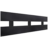 DHOME Cabecero de Madera reciclada DM Horizontal Estilo Valla Cama Palets Herrajes incluidos (150x46, Negro)