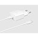 Samsung 15W PD Power Adapter Compact Design/USB-C Port/USB Type-C to C Cable (3A/1m) 1-Port: USB-C/Fast Charging (PD 2.0 Max 15W) / Compatible with Android & iPhone (White) Product Image 1