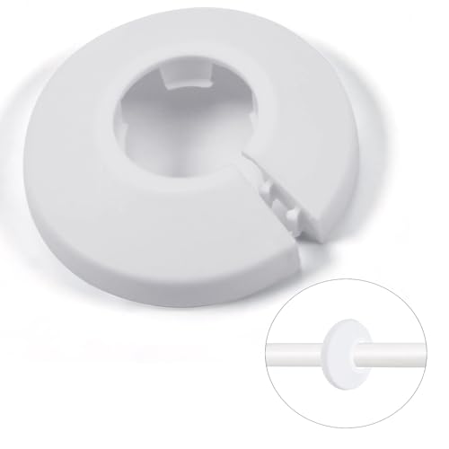 MroMax Se adapta a cubierta de tubería de plástico blanco de polipropileno de 3/4 pulgadas, 1 pieza de brida de 20 mm, tapa a presión para válvula de cocina, tuberías de entrada de inodoro para