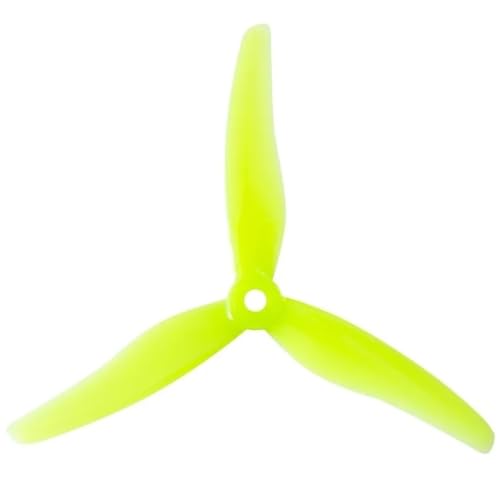 Hélices 5.1x3.5 CW CCW amarillas para motores 2306 y cuadricópteros FPV freestyle