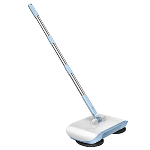 Brosse de nettoyage de tapis, balayeur à vide manuel de 2 en 1, vadrouille rotative à 180 degrés, balayeur de poussée à main, outil de nettoyage pour le nettoyage des animaux de compagnie, débris