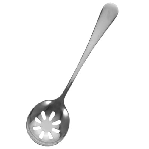CIYODO Stainless Steel Perforated Spoon Reusable Slotted Serving Utensil for Kitchen Dining Parties and Events Compact Design Easy to Clean