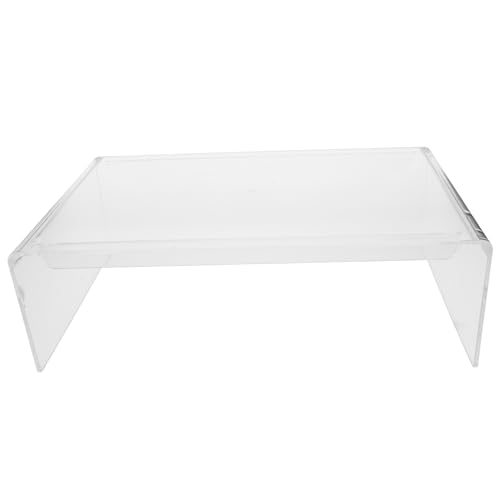 OSALADI Soporte Para Computadora Blanco Soporte Para Monitor Transparente Ergonómico Elevador Para Computadora Portátil Giratorio Para Oficina Alto Delgado Plegable Para