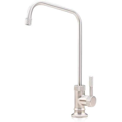 Water Filter Faucet,Faucet with Water Filter,Lead-Free Copper Reverse Osmosis Faucets for Kitchen Bar Sinks - Easy to Install Brushed Nickel Water Dispenser Tap Cover