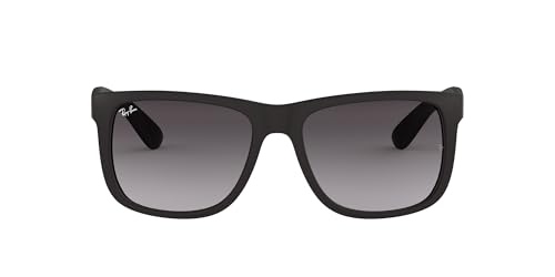 Ray-Ban Justin RB4165 Non-Polarized- Occhiali da Sole Unisex, Nero (Rubber Black/601/8G), 51 mm