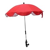 JOINPAYA sombrilla cochecito bebe sombrilla coche bebe paraguas de cochecito paraguas de protección solar anti-ultravioleta paraguas para niños artefacto de bebé andante rojo