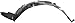 Evan-Fischer EVA18372030579 Splash Shield Front Driver Side Left LH Fender Liner Plastic Sedan Replaces Partslink# NI1250113