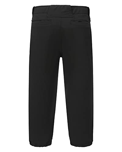 Dizoboee Girls' Softball Pants Kids' Youth Boys' Baseball Pants Fastpitch Pants With Pockets Black M #TOP2