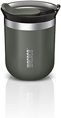 WACACO Octaroma Lungo Vacuum Insulated Coffee Mug, Double-Wall Stainless Steel Travel Tumbler with Drinking Lid, 10 fl oz(300ml), M Size, Green