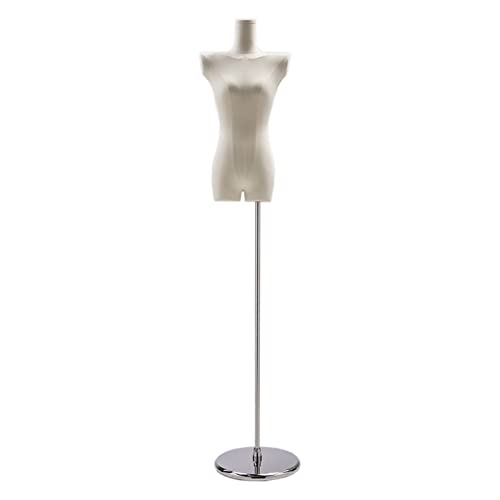XDAWQP Tiendas Estudios Maniquí Joyería Ropa Vestidos Exhibición Formas de Ropa Decoración del hogar Maniquí de Media Escala Mejorado Fácil de ensamblar, con Base y BR，with Base Without Arms