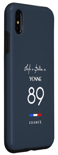 La Vie est Meilleure à YONNE Numéro 89 Bourgogne Région France Coque pour iPhone XS Max – vue 3
