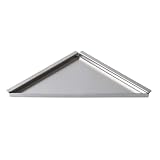 Dalsys Płytka półka prysznicowa bez wiercenia 205 mm x 205 mm srebrny Półka prysznicowa narożna z możliwością doposażenia, stal nierdzewna odporna na korozję