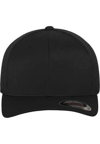 Flexfit Mixte Tactell Mesh Black S/M Casquette, Noir, S-M EU