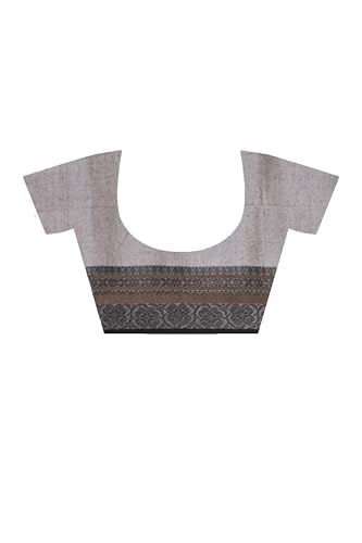 Image of eC ESHA'S COLLECTION Women's Cotton Blend Begumpuri Handloom Saree With Unstitched Running Blouse Piece