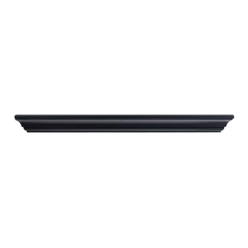 72 Inch Floating Fireplace Mantel in Black