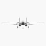 Grumman F-14 Tomcat Front View Window Bumper Sticker Decal 5'