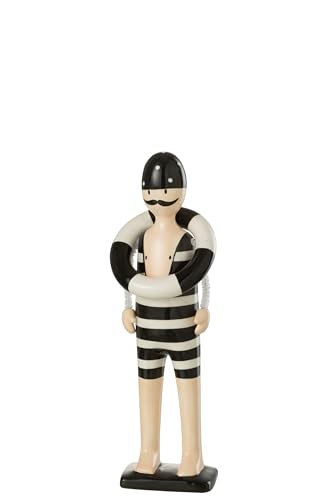 MF Exklusive Designer-Schwimmerboje-Figuren in Schwarz/Weiß – Must-Have Deko-Accessoire für das Moderne Zuhause – Porzellan – Set mit 3 Größen (Höhe 34cm)