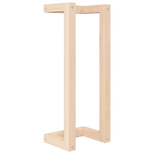 vidaXL Porte-Serviette Mural Support de Serviette Organisateur de Rangement Salle de Bain Maison Intérieur 23x18x60 cm Bois de Pin Massif