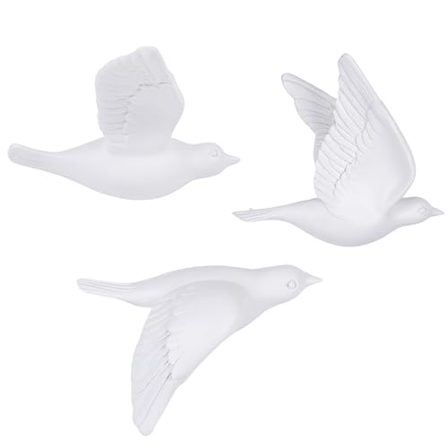 suruim Bird Wall Sculptures Set of 3-3D Wall Art Decor