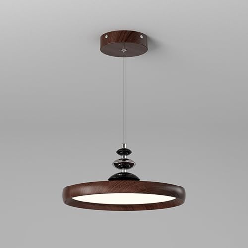 Décoration de plafond haut de gamme avec la suspension en métal MOCHAMIK effet noyer