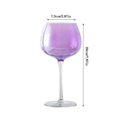 Flauta de champán de cristal morado de 15,56 oz y diseño exclusivo para celebraciones 3