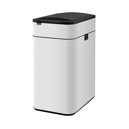 Poubelle de cuisine 50L en inox blanc pour simplifier votre intérieur