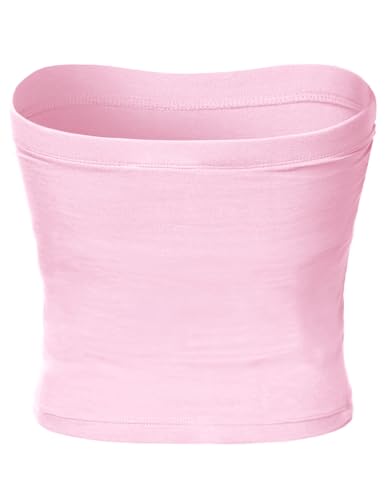 Image of Women's Shapewear Tube Tops Strapless Ruched Built-in Shelf Bra Casual