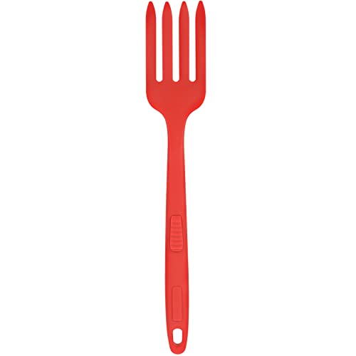 Silicone Cooking Fork Pasta Server Fork Large Cooking Fork Pasta Fork Nonstick Silicone Fork Kitchen Supply Practical Cooking Fork Fried Noodle Fork Multi-Function Fork Food Fork