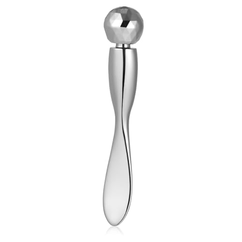 PACKOVE Bastoncino Massaggio Occhi e Cucchiaio Per Crema Viso, Strumento Compatto Per Assorbimento Lozione e Riduzione Gonfiore, Portatile Per Cura Pelle Perioculare