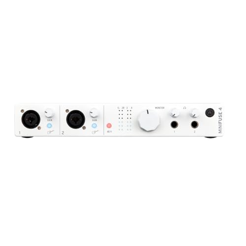 Image of Arturia - MiniFuse 4 - Compact USB Audio & MIDI Interface with Creative Software for Recording, Production, Podcasting, Guitar - White | 2 Xlr and Trs Combo Ins with 48V Phantom, 2 Line Ins, 4 Trs Outs, 2 Headphone Outs, 24-Bit /192khz, Includes Software