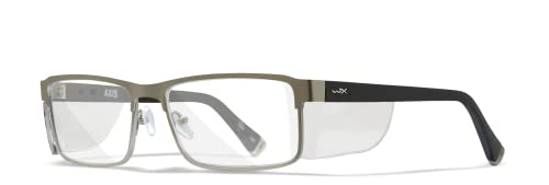 Wiley X Worksight Wx Axis Matte Silver/Gloss Black Frame Eyeglasses #TOP1