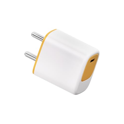 Image of DeperAI 20W Type C Mobile Charger, MFi Certified, Fast Charging Compatible for iPhone 14 /13 /12 /11 /X /8 & Other Type C Devices, PD Charger, USB C Port, Power Delivery Compatible Adapter (Orange&White)