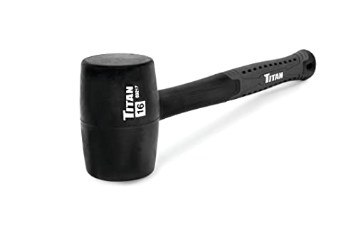 Titan 63217 16oz Rubber Mallet, Non-marking Double-faced Solid Head, 13