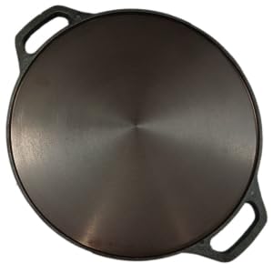 Stylish 12inch Cast Iron Special Grinded Double Handle Dosa Tawa- Smooth Finish