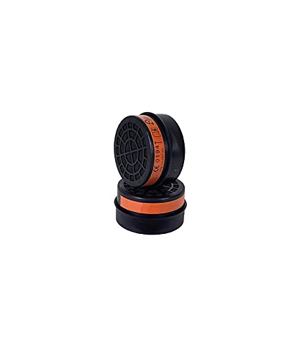 Filtro para máscara de gases buconasal MASPER, Respirador Profesional Polivalente A1-B1-E1-K1. EN:141. Pack 2 Ud