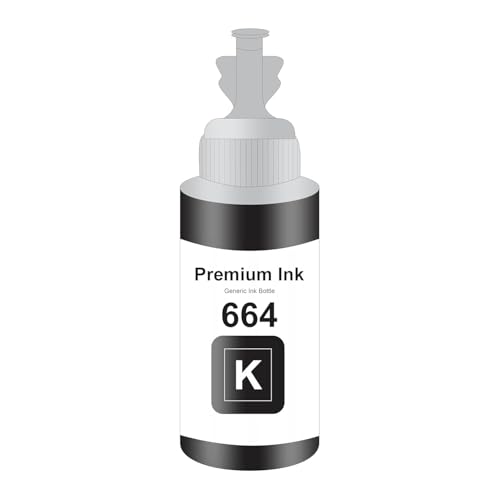 Image of T664 Compatible Ink for Epson L130, L360, L380, L361, L565, L210, L220, L310, L350, L355, L365, L385, L405, L455, L485 Printers (T664 Black Ink 1)