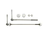 Material: Titan/Al 7075 POP-Products MTB Titan Schnellspanner (Set) // 5x100/135 mm weiß (42 g), Ausführung:weiß