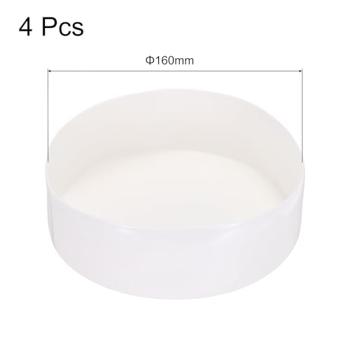 Image of uxcell 4pcs Rubber End Caps 160mm(6.3 Inch) ID Vinyl Round End Cap Cover Screw Thread Protectors White, 50mm Height