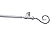 Produktbild DecoProfi Teleskop Gardinenstangen-Set SPIRALE, ausziehbar 120 cm - 220 cm, Ø 16 mm / 13 mm, Metall MATT Silber